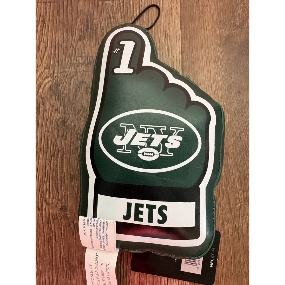New York Jets NFL Plush Green Foam Finger Ornament - 6 Inch with‎ Tags